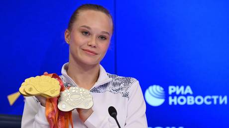 Olympic champion and three-time world champion Angelina Melnikova.
